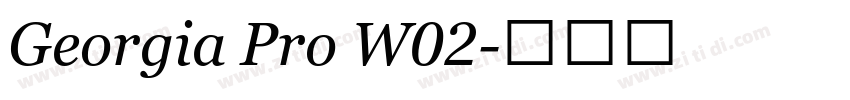 Georgia Pro W02字体转换